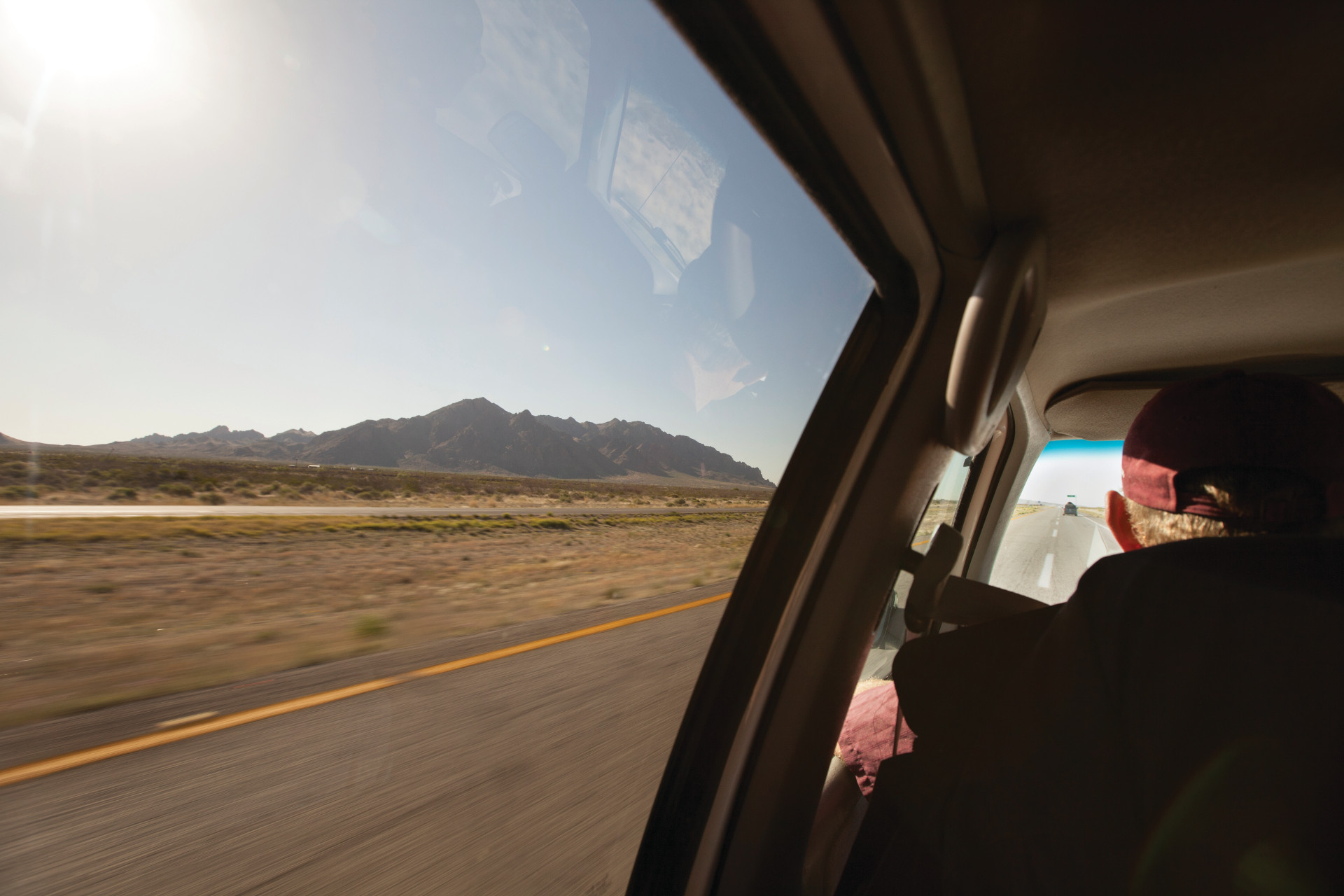 <small>Driving across the Mexican desert.</small>