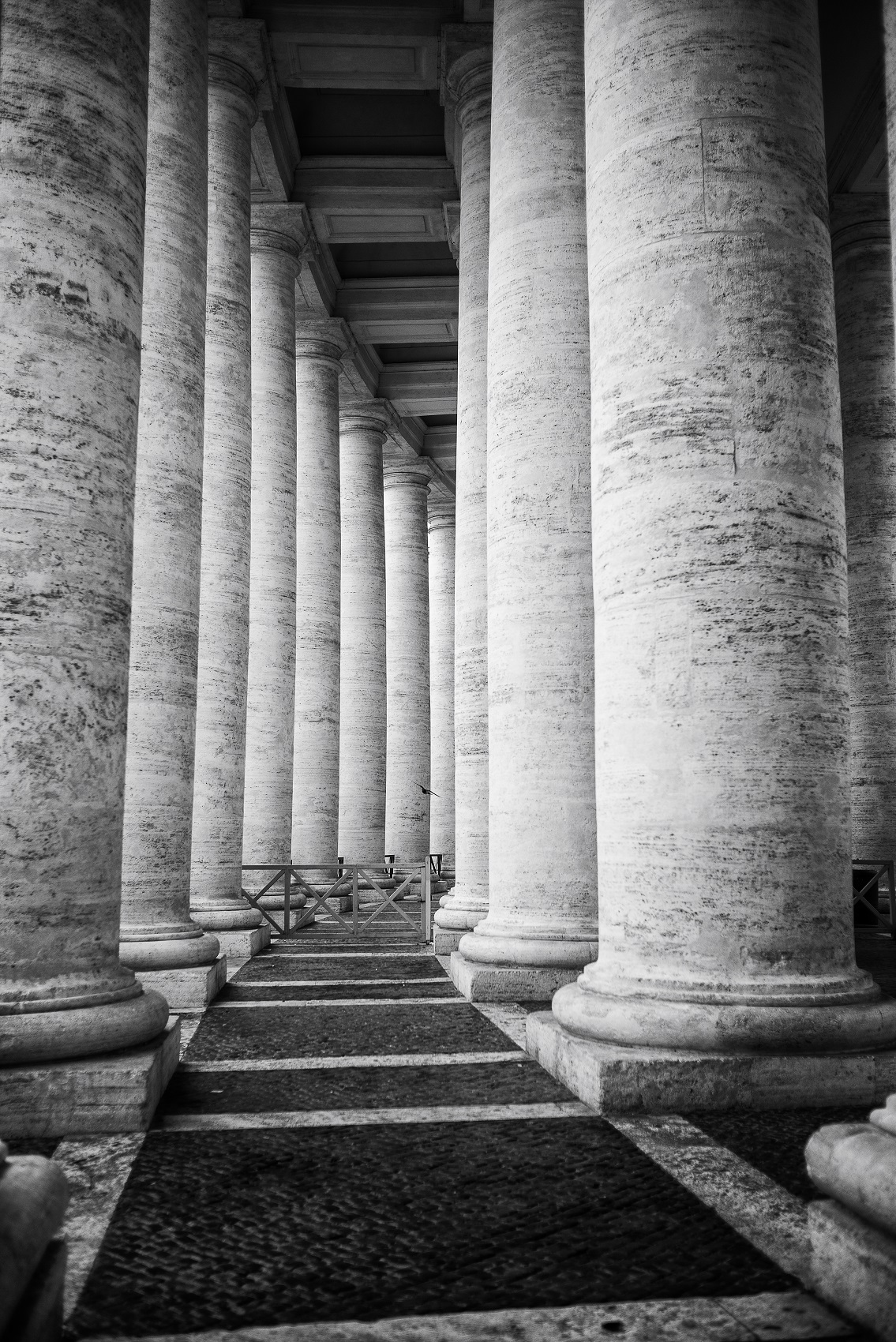 <small>Columns at the Vatican.</small>