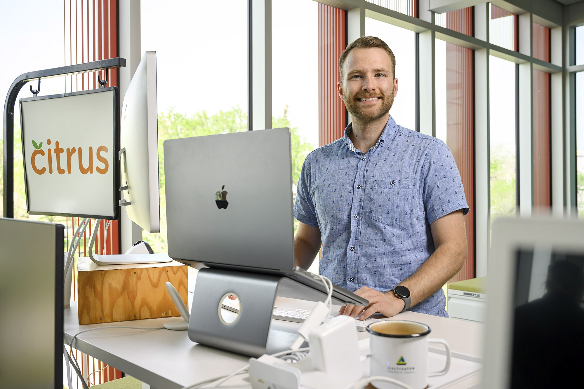 A case in point

“I grew up in Pilot Butte where everyone knows everyone and I really didn’t want to leave Saskatchewan,” says David Crossman BASc’15, co-founder and CTO of Citrus Technology. 