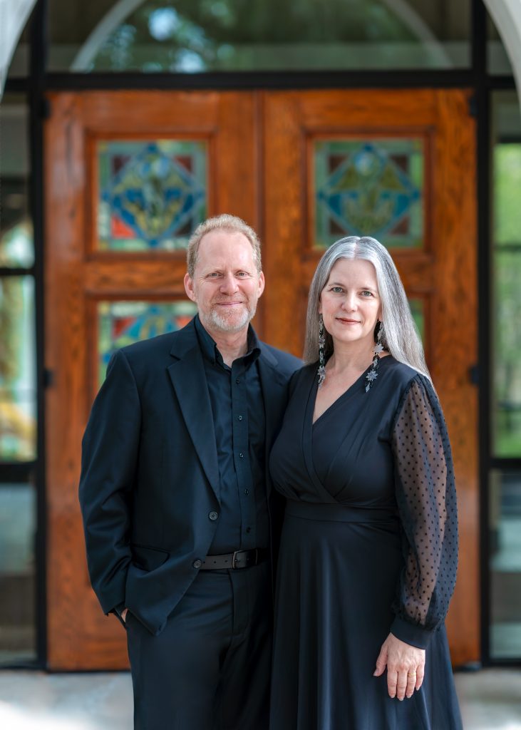 A recent headshot of Brett and Krista, taken by Krista DeVaul.