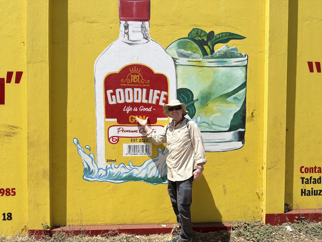 IMG_0427 In an art imitating life moment, Asselin and Campbell adopted the motto "Life is good," for their climb. The phrase came from a Tanzanizn gin ad the pair saw before starting their climb.