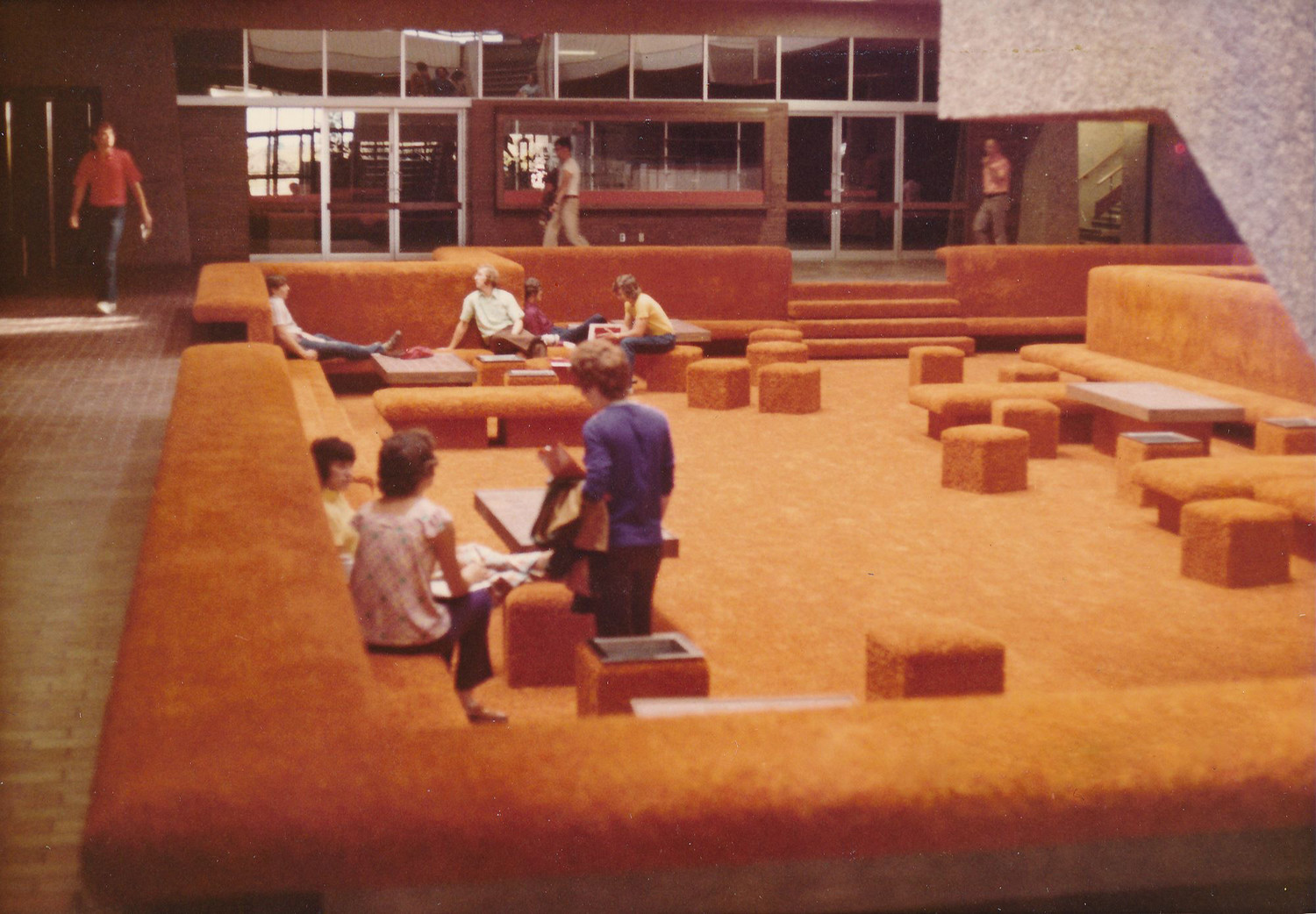 Conversation Pit in the Adhum Building A view of the original Conversation Pit in the AdHum Building, 1974.