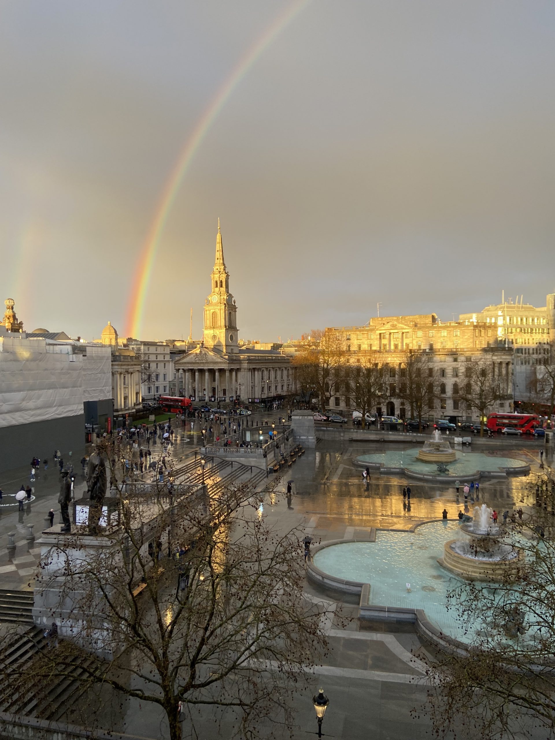 The view from the High Commissioner’s office in Canada House, overlooking Trafalgar Square.