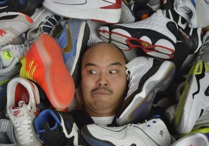 Allan Pulga Pulga insists he’s not in over his head when it comes to his basketball shoe collection. Photo by Trevor Hopkin
